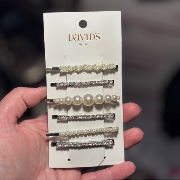 David's Bridal Pearl Hair Clips NEW Bobby Pins - 2 packs - 12 total - Picture 2 of 7